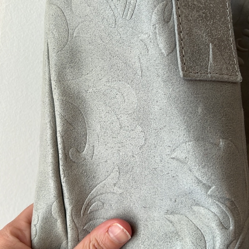 Borse in Pelle Made in Italy embossed leather shoulder / tote bag. - Picture 2 of 16